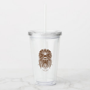 Chewbacca Brown Tribal Acrylic Tumbler