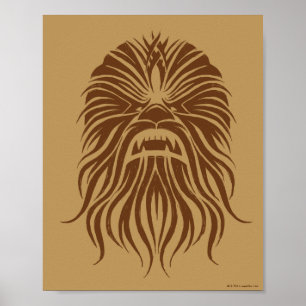 Chewbacca Brown Tribal Poster