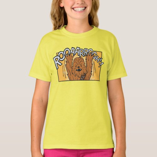 Chewbacca Cartoon Panel Roar T_Shirt