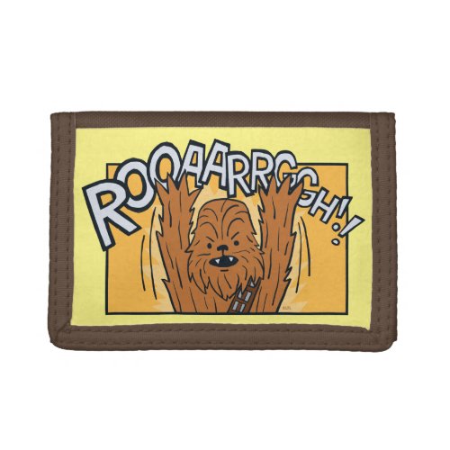 Chewbacca Cartoon Panel Roar Trifold Wallet