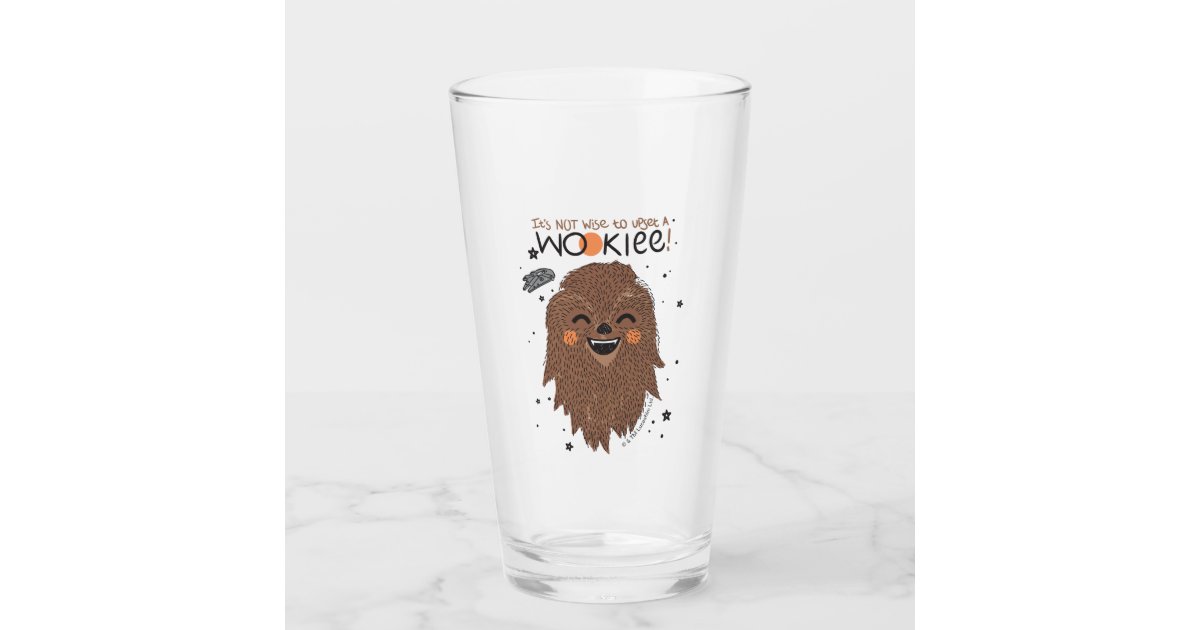 STAR WARS 16oz. DRINKING GLASSES (set of 4) Darth Vader Han Solo Chewie