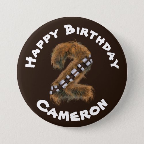Chewbacca Second Birthday Number Button