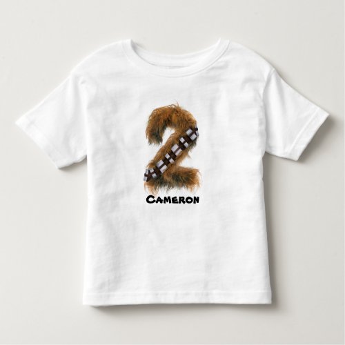 Chewbacca Second Birthday Number Toddler T_shirt