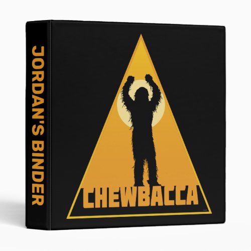 Chewbacca Sunset Silhouette Badge 3 Ring Binder
