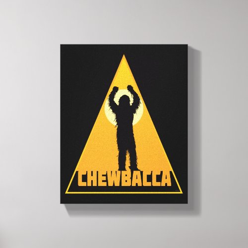 Chewbacca Sunset Silhouette Badge Canvas Print