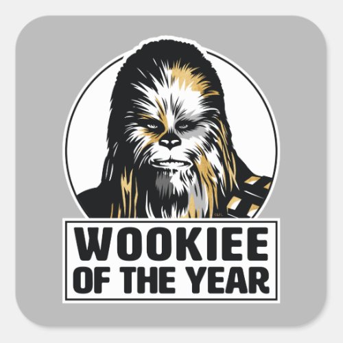 Chewbacca Wookiee of the Year Square Sticker