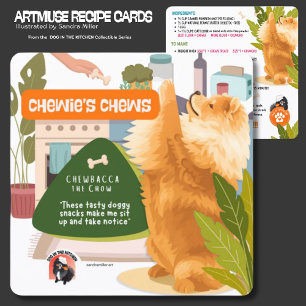 CHEWIES CHEWS dog treats   Recipe card- chow Card