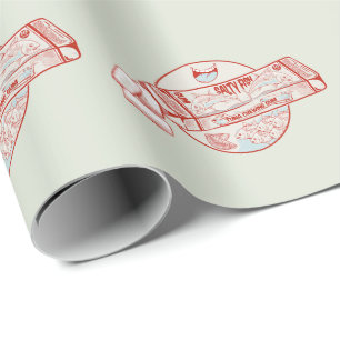 Chewing gum funny tuna fish flavour wrapping paper