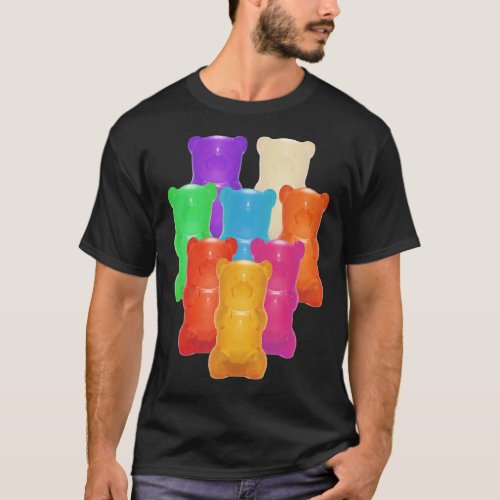 Chewy Bear Shaped Gummy Candy T_Shirt