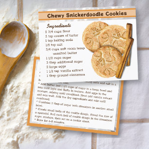 Chewy Snickedoodle Cookies Recipe Postcard
