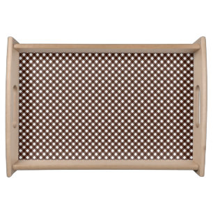 CHEX 13-DARK BROWN-WOODEN SERVING TRAY
