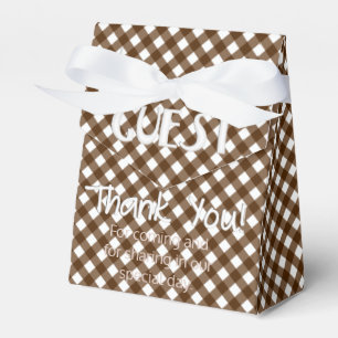 Chex 14-BROWN-PARTY FAVOR BOX, tent style Boxes