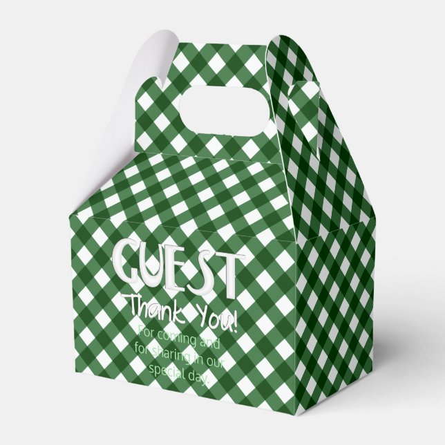Chex 16-CHRISTMAS GREEN-PARTY FAVOR BOX, gable Boxes (Front Side)