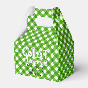 Chex 2-GREEN-PARTY FAVOR BOX, gable style Boxes