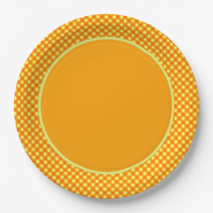 CHEX 3-ORANGE YELLOW-PAPER PLATES-2 PAPER PLATES