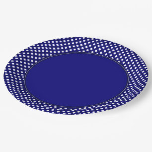 CHEX 4-DARK BLUE-PAPER PLATES-2 PAPER PLATES