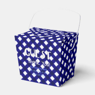 Chex 4-DARK BLUE-PARTY FAVOR BOX, take out style Favor Boxes