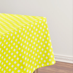 CHEX 8-YELLOW-COTTON TABLECLOTH 60x104in