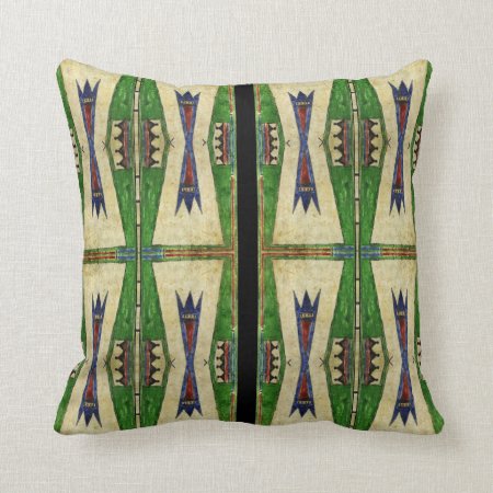 Cheyenne 1860's Parfleche Design Throw Pillow