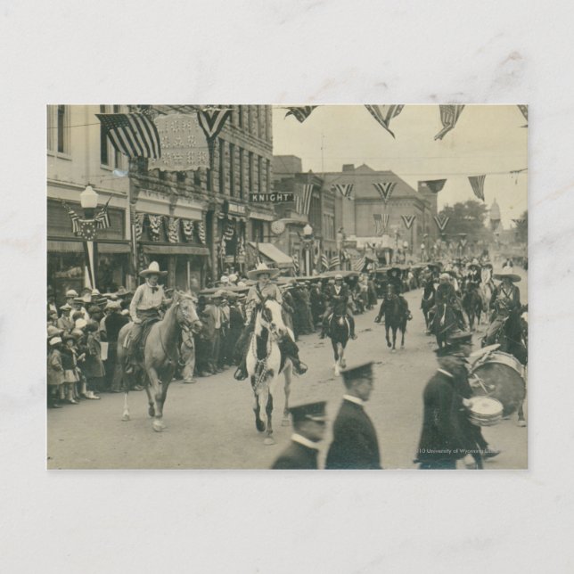 Cheyenne Frontier Days parade. Postcard (Front)