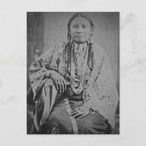 Cheyenne Indian Woman Vintage Stereoview Card