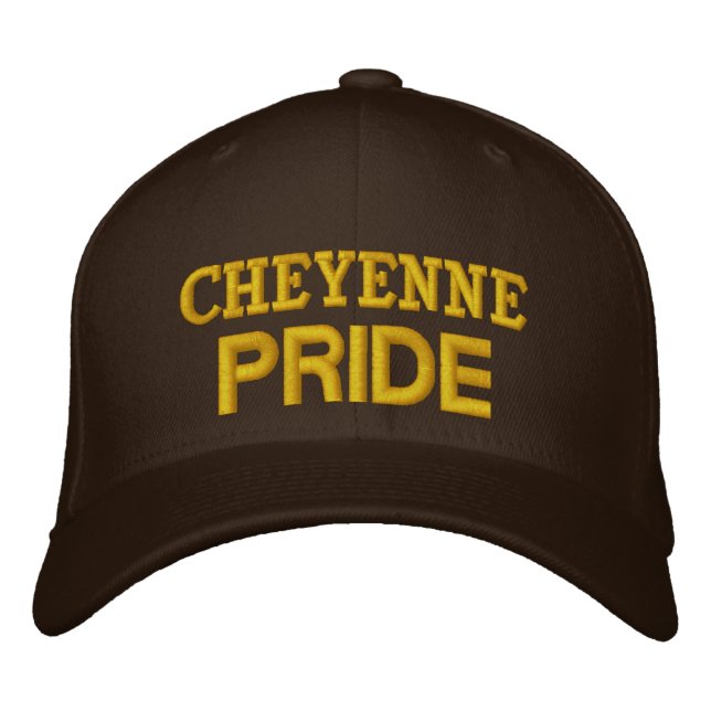 Cheyenne pride embroidered baseball cap (Front)