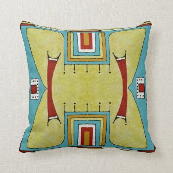 Cheyenne Style 1860's Parfleche Design Throw Pillow by Medicinehorse7 at Zazzle