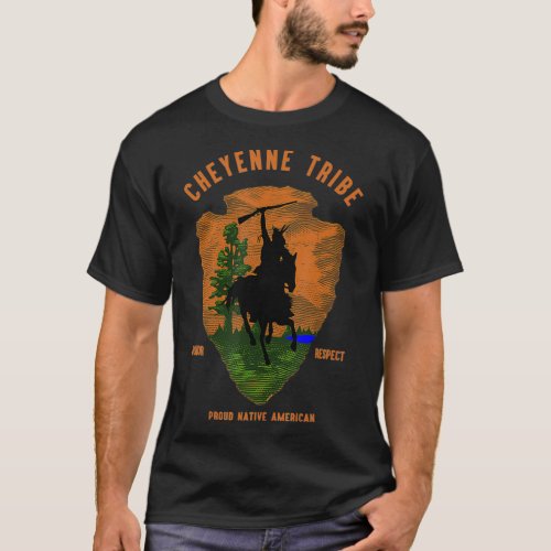 Cheyenne Tribe Native American Indian Vintage Arro T_Shirt