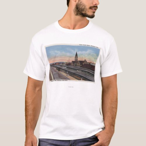 Cheyenne WY _ Union Pacific Railroad Station T_Shirt