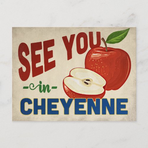 Cheyenne Wyoming Apple _ Vintage Travel Postcard