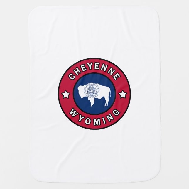 Cheyenne Wyoming Baby Blanket (Front)