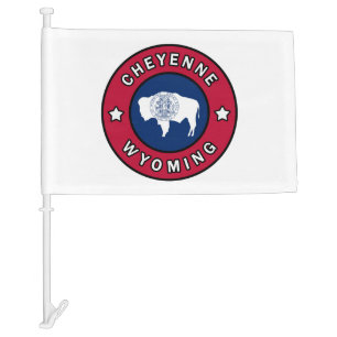Cheyenne Wyoming Car Flag