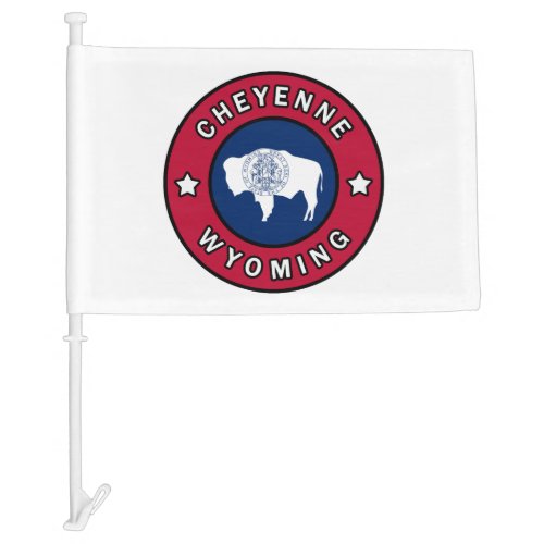 Cheyenne Wyoming Car Flag