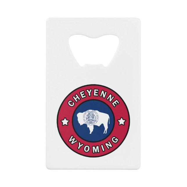 Cheyenne Wyoming Credit Card Bottle Opener (Front)