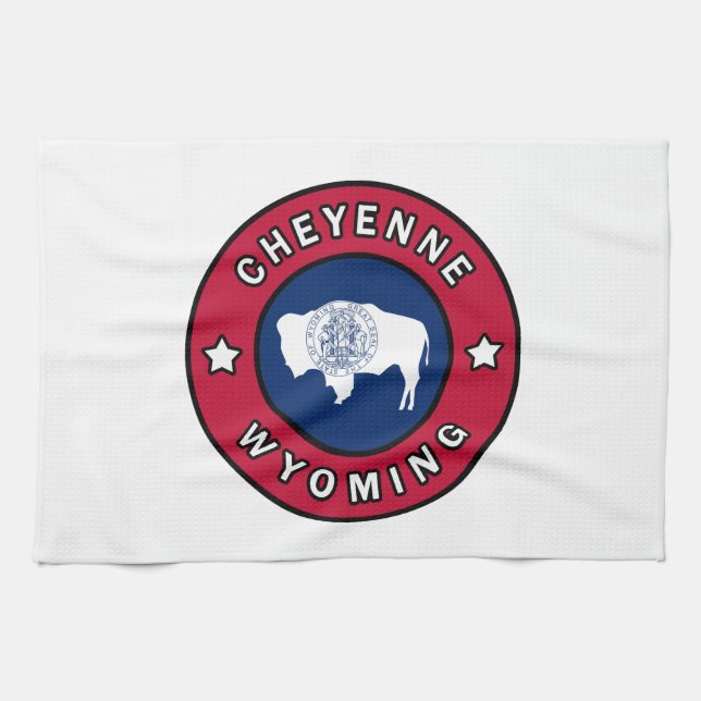 Cheyenne Wyoming Kitchen Towel (Horizontal)