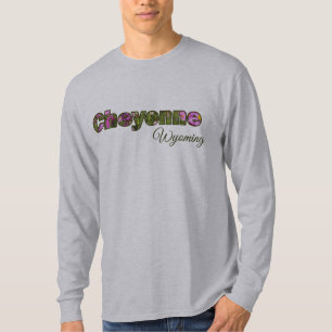 Cheyenne Wyoming Spring Wild Flowers Typography T-Shirt