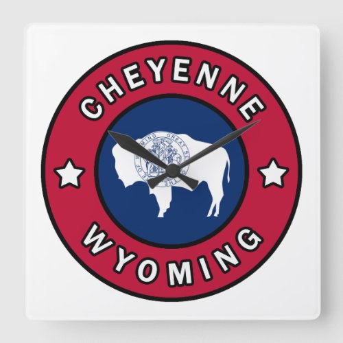 Cheyenne Wyoming Square Wall Clock