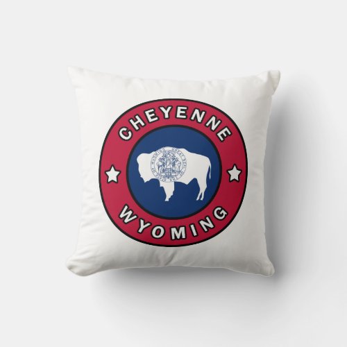Cheyenne Wyoming Throw Pillow