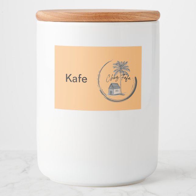 Chez Fafa Coffee Canister Food Label (Front)