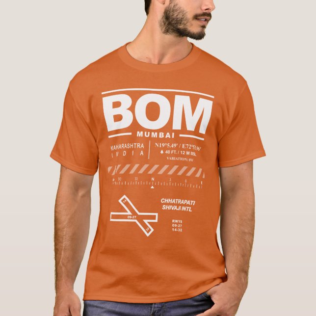 Chhatrapati Shivaji Int'l Airport BOM T-Shirt (Front)