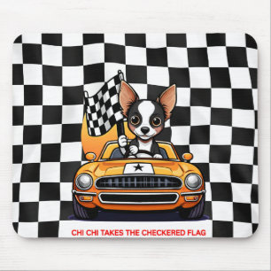 Chi Chi Takes The Checkered Flag Mouse Pad
