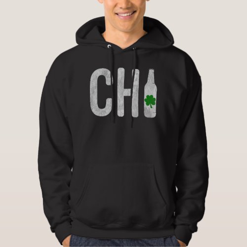 CHI Chicago Beer Bottle Irish St Patricks Day Swea Hoodie