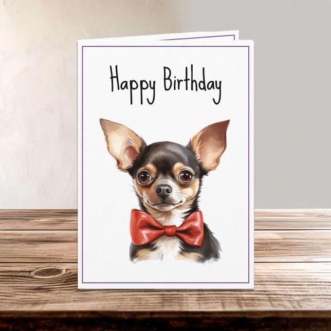 Chi Chihuahua Puppy Dog Birthday Card (Creator Uploaded)