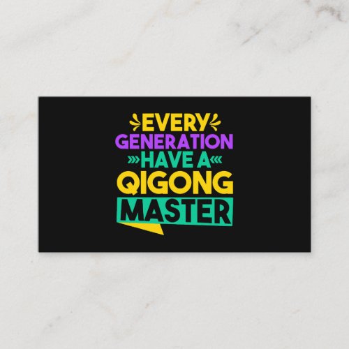 Chi Gong Yin Yang Every generation have a Qigong M Business Card