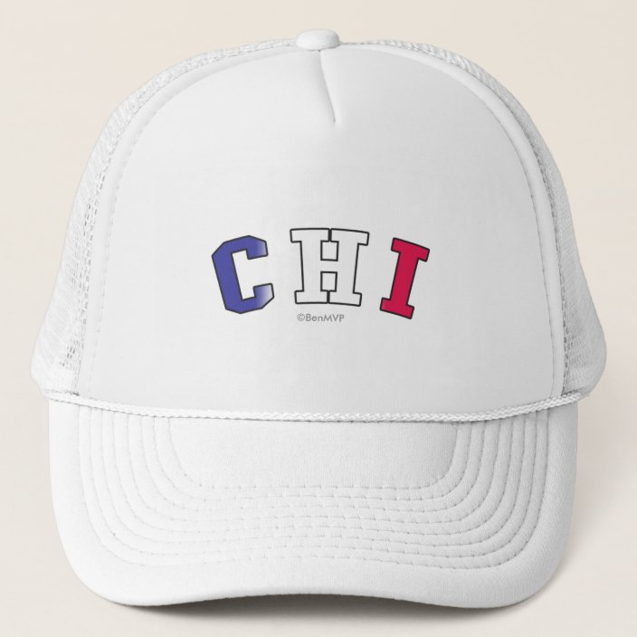 Chi in Illinois State Flag Colors Hat