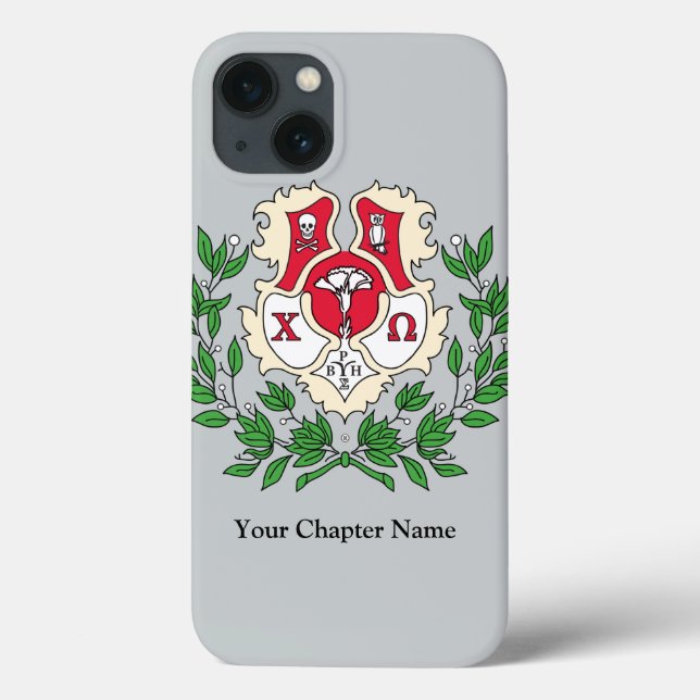 Chi Omega Crest Case-Mate iPhone Case (Back)