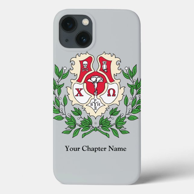 Chi Omega Crest Case-Mate iPhone Case (Back)