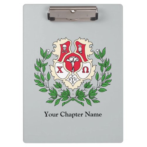 Chi Omega Crest Clipboard