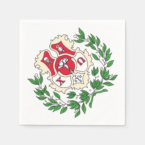 Chi Omega Crest Napkins