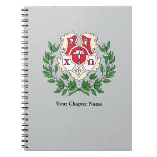 Chi Omega Crest Notebook